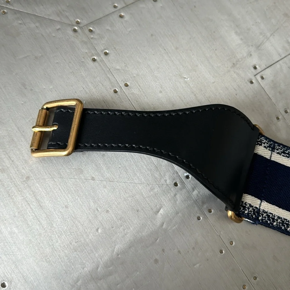 Christian Dior logo belt blue white with bag and box size 75 - Picture 6 of 8